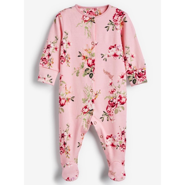 Body sleep suit next.- Body liền tất cho bé ( hoa hồng: 1m,3m,6m,24m) form to