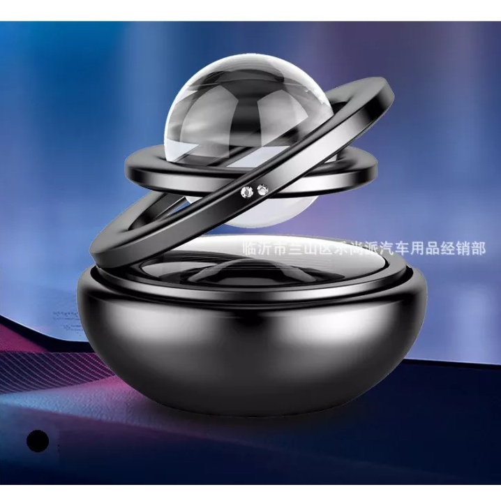 Vòng Xoay Vô Cực kim loại kèm sáp thơm cho xe hơi, chạy bằng năng lượng mặt trời, gắn taplo xe tiện lợi-4 màu