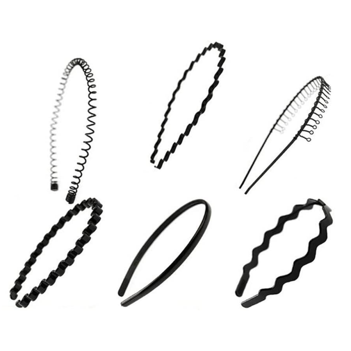 Cài tóc gợn sóng màu đen hợp thời trang cho nam nữ