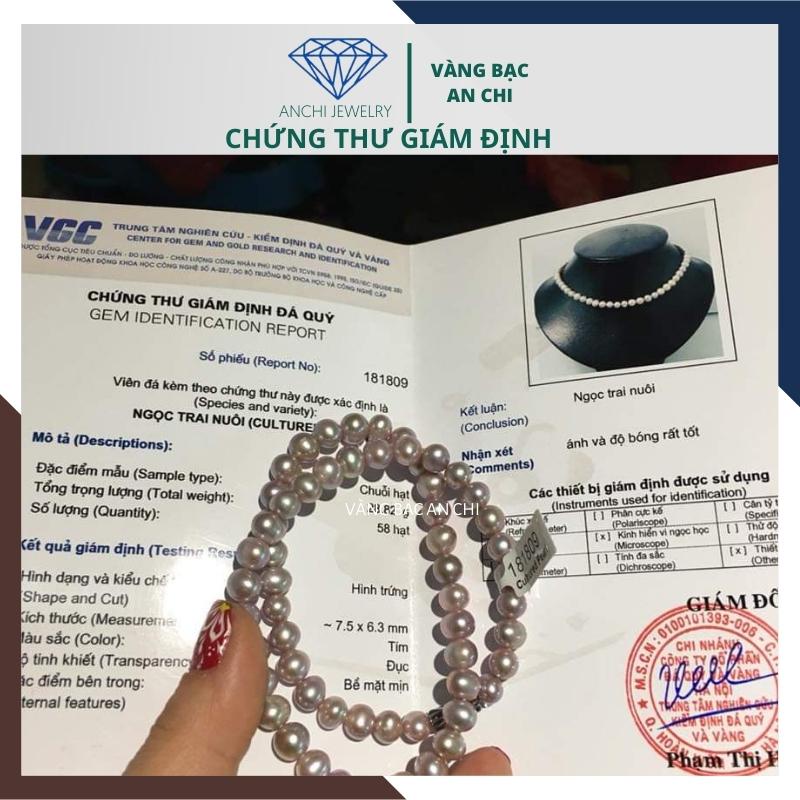 Hạt trai có lỗ xỏ màu trắng ánh hồng - làm mặt dây chuyền, vòng tay, bông tai. Anchi jewlery