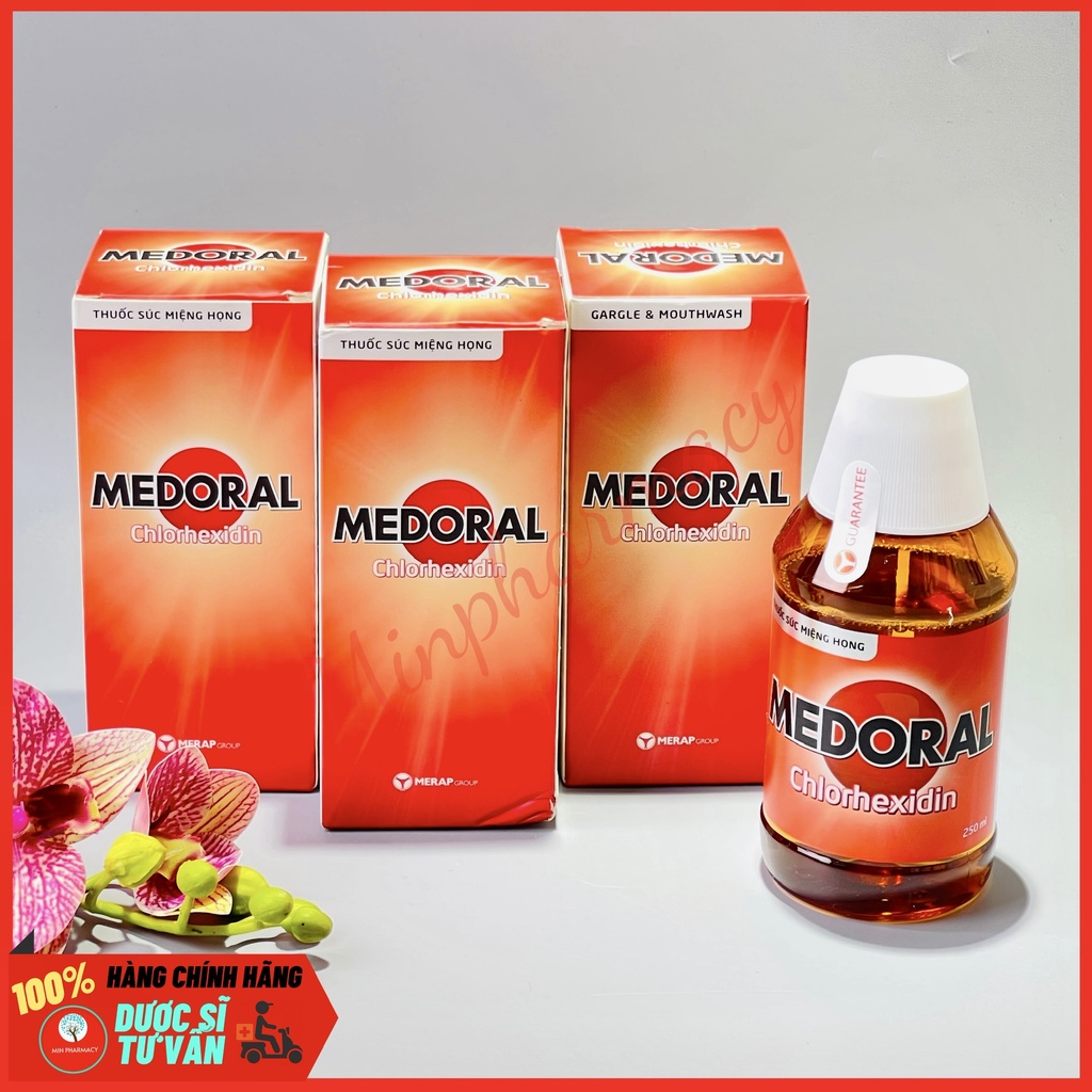 Nước Súc Miệng Và Sát Khuẩn Họng MEDORAL chai 250ml - Minpharmacy