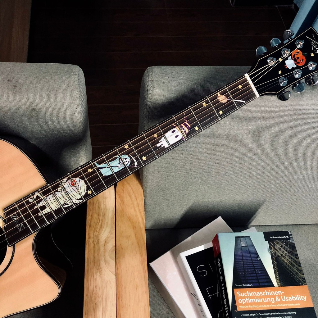 Dán cần đàn guitar cực độc - Giả Khảm Mẫu 2019 – Sticker Inlay Guitar