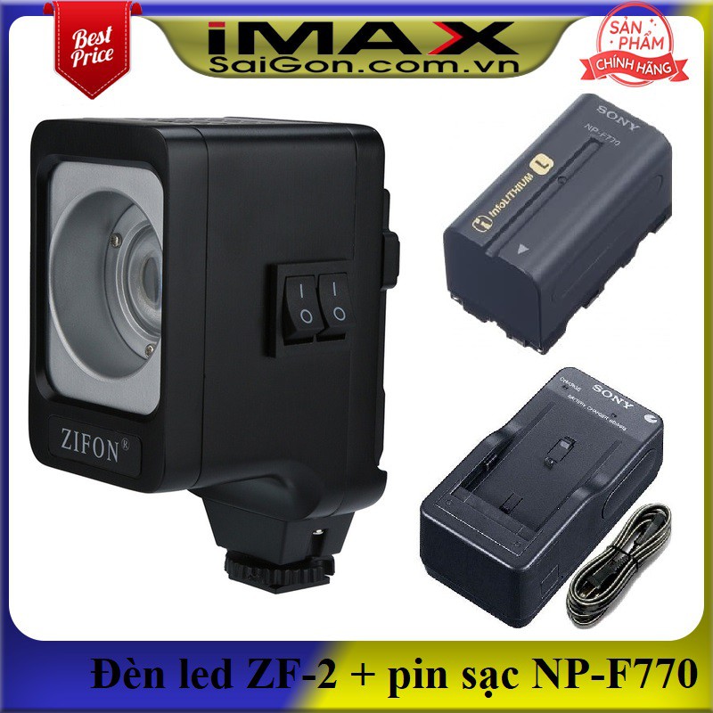 Đèn Led Video Zifon ZF-2 Pro Version II (New) + Bộ 01 pin và 01 sạc NP-F770