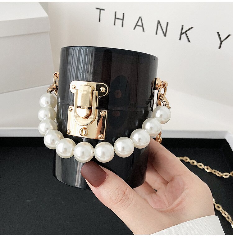 Túi Xách Đeo Chéo JASMIN NOIR Phối Dây Xích Thời Trang Cho Nữ
