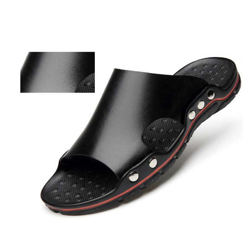 Dép da bò JINTOHO chống trượt thời trang mùa hè cho nam