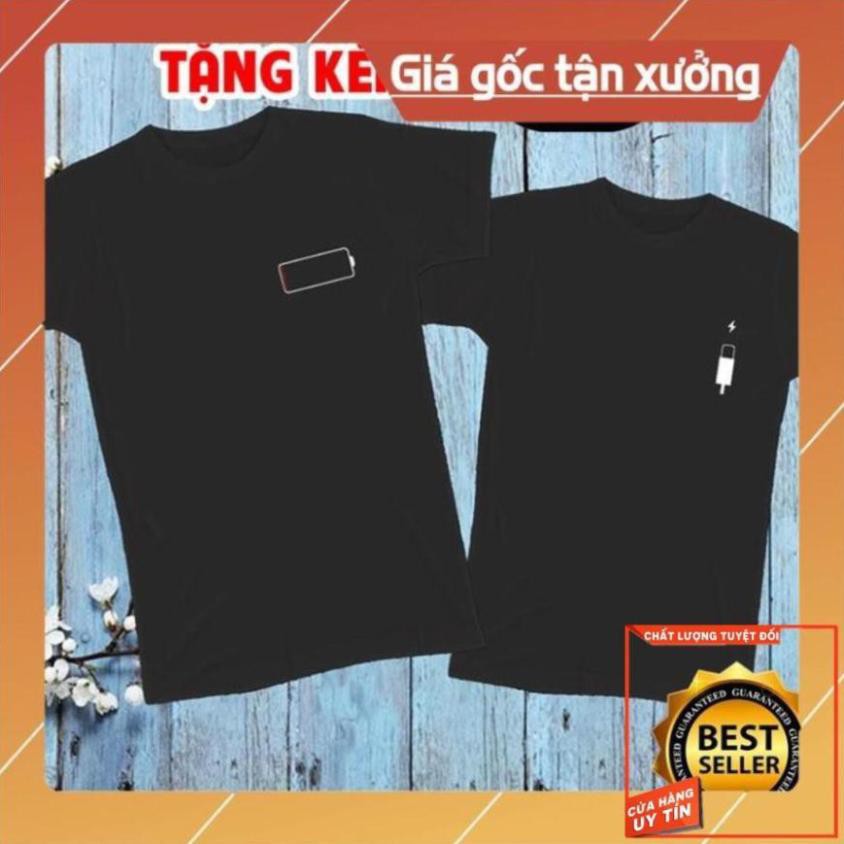 (NEW)MỚI Mẫu áo thun cặp - áo đôi tình nhân mẫu pin sạc dễ thương nhất