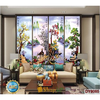 Tranh đính đá Tứ quý Tùng Cúc Trúc Mai - DY8085 (146x100 cm)