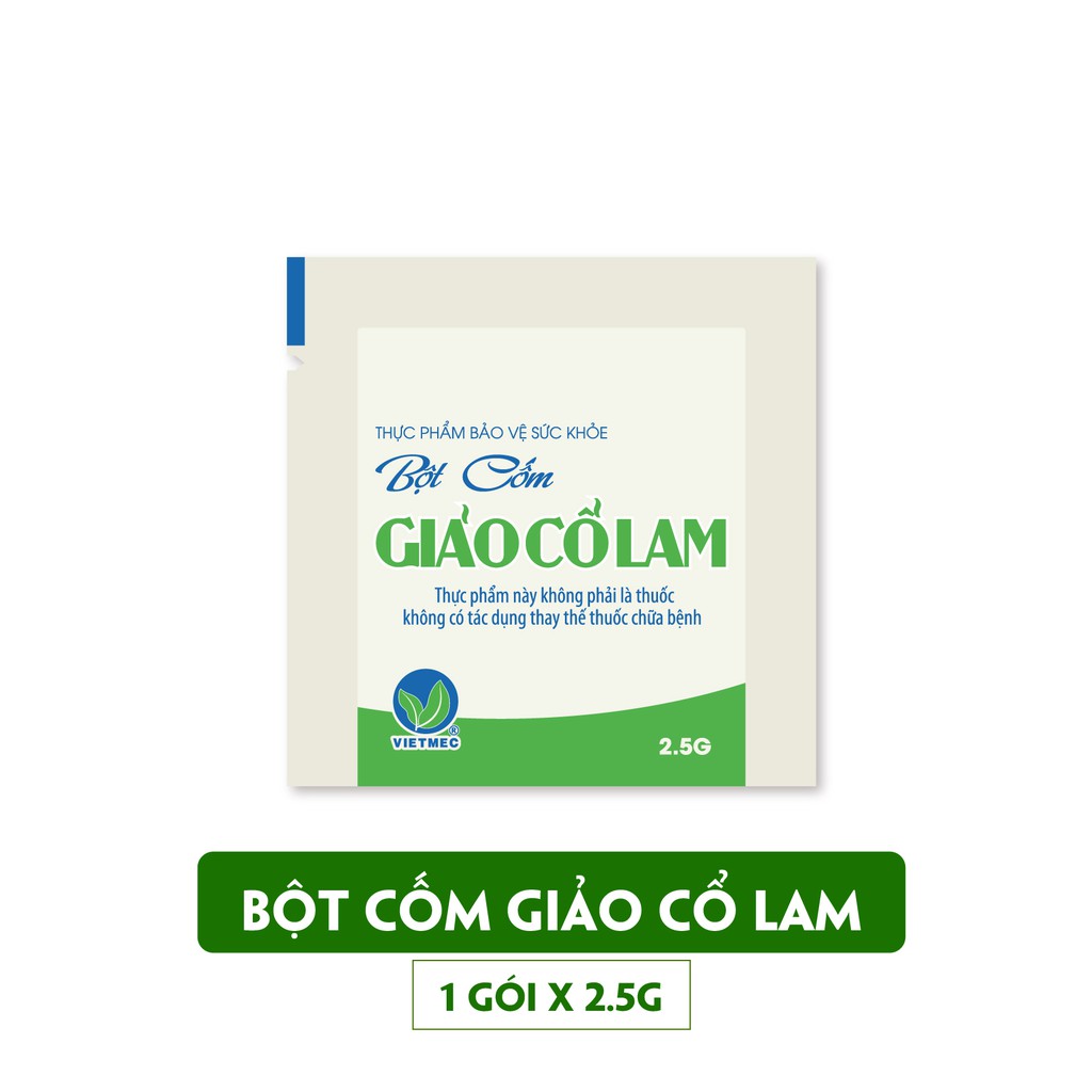 Gói lẻ Trà Thảo Dược Bột Cốm Giảo Cổ Lam - Thực Phẩm Bảo Vệ Sức Khoẻ - Hỗ Trợ Giảm Mỡ Máu, Giảm Đường và Cholesterol Máu