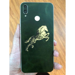 Miếng dán da skin Huawei nova 3i - Da vân trơn đổi màu ghép ngựa