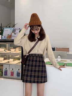 CHÂN VÁY NGẮN KẺ SỌC HÀN XẺNG
