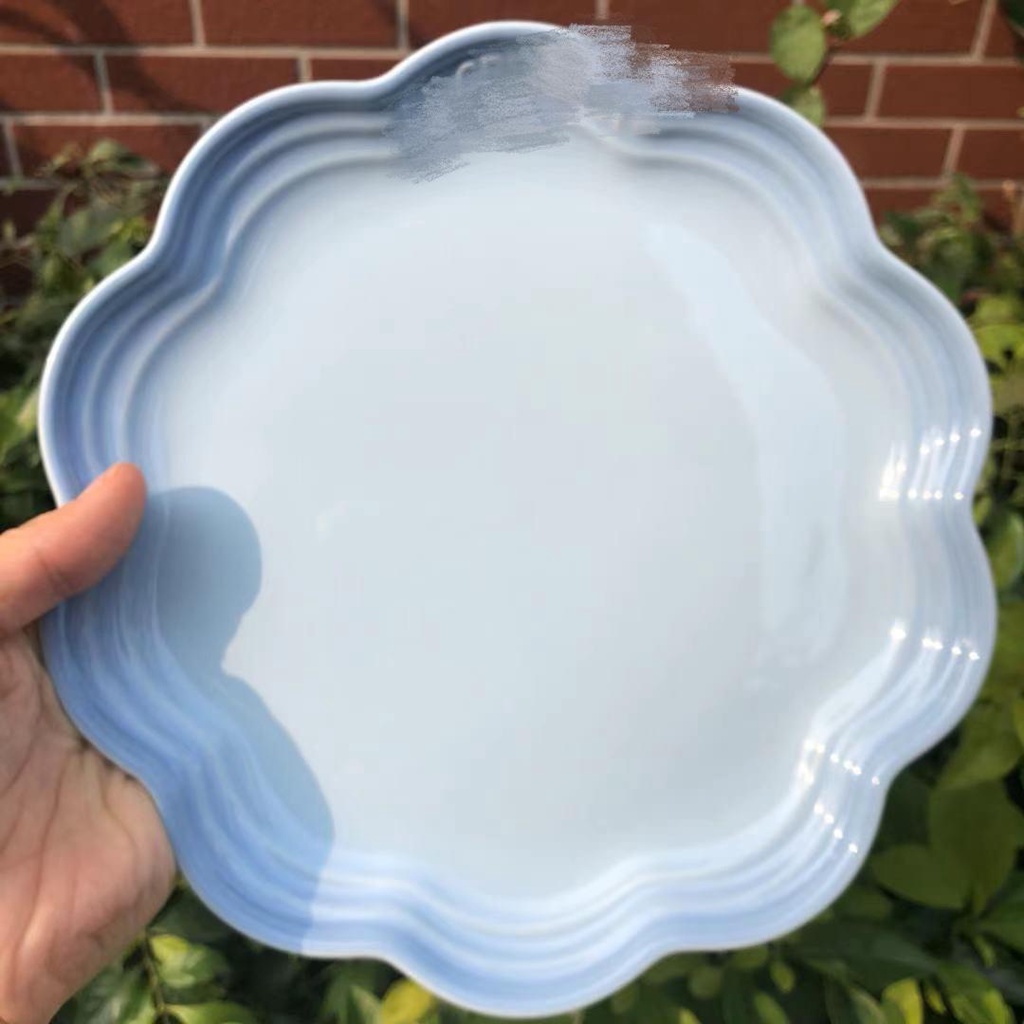 Bộ Đĩa Đá Hình Bông Hoa Nhiều Màu Sắc 21cm