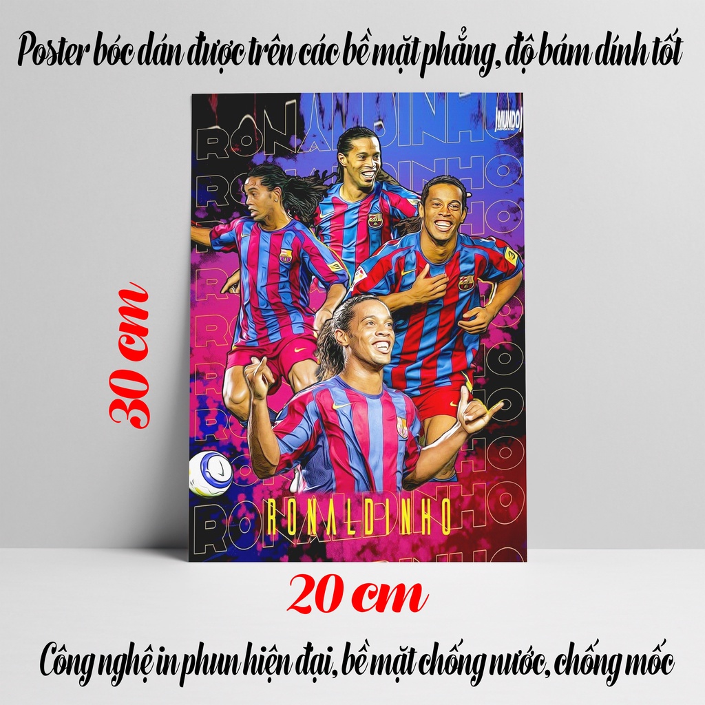Poster Ronaldinho, Ảnh Dán Tường Ronaldinho Cực Đẹp, Poster Bóng Đá Có In Theo Yêu Cầu