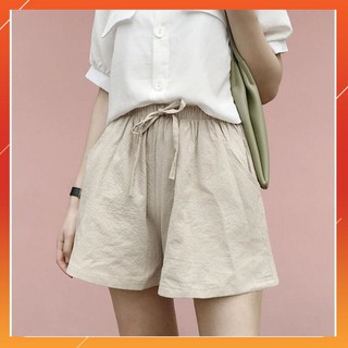 Quần đùi, quần short nữ chất đũi mặc siêu mát