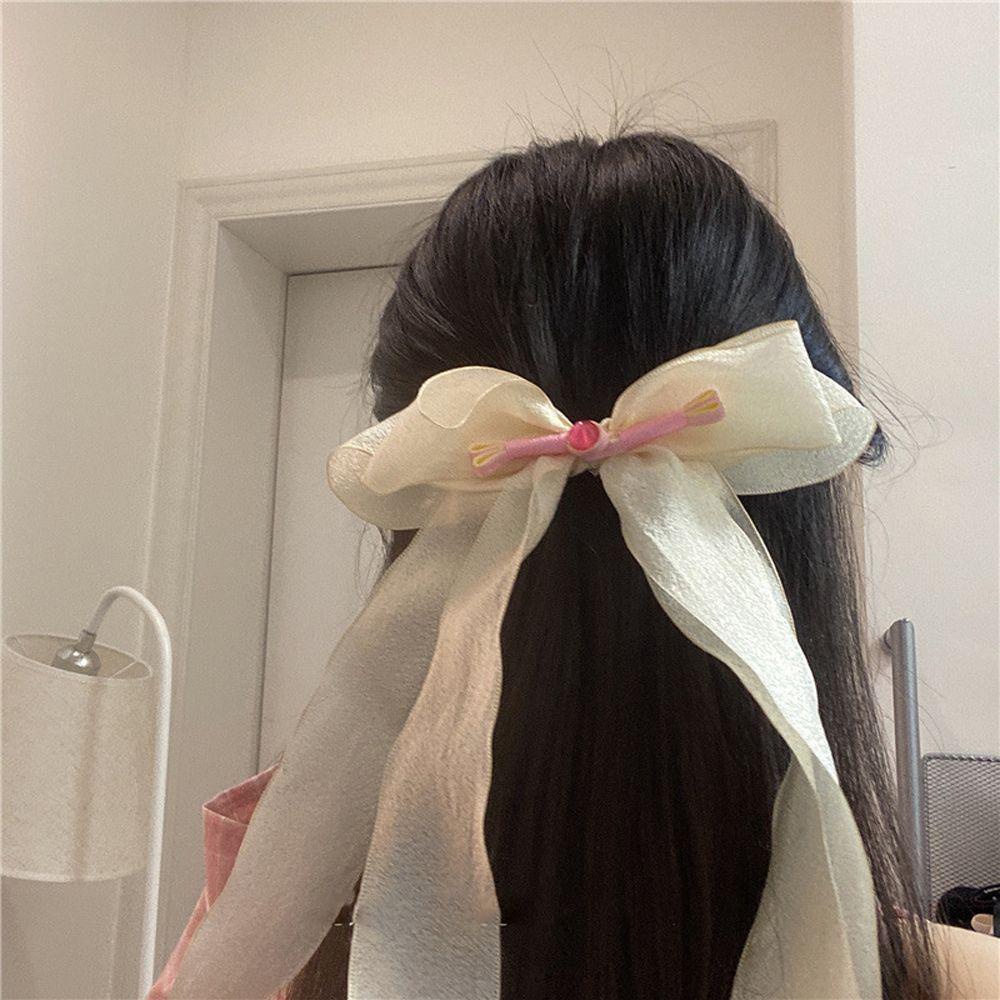 Kẹp Tóc Nơ Lưới Đôi Cỡ Lớn Phong Cách Pháp Cổ Điển Thanh Lịch WMES15H Dành Cho Bạn Nữ