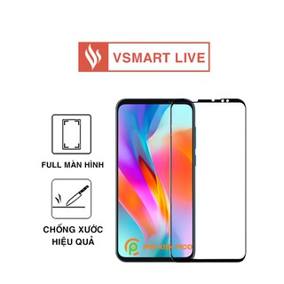 Kính cường lực Vsmart Live full màn hình viền đen siêu mỏng độ cứng 9H - Dán màn hình Vsmart Live