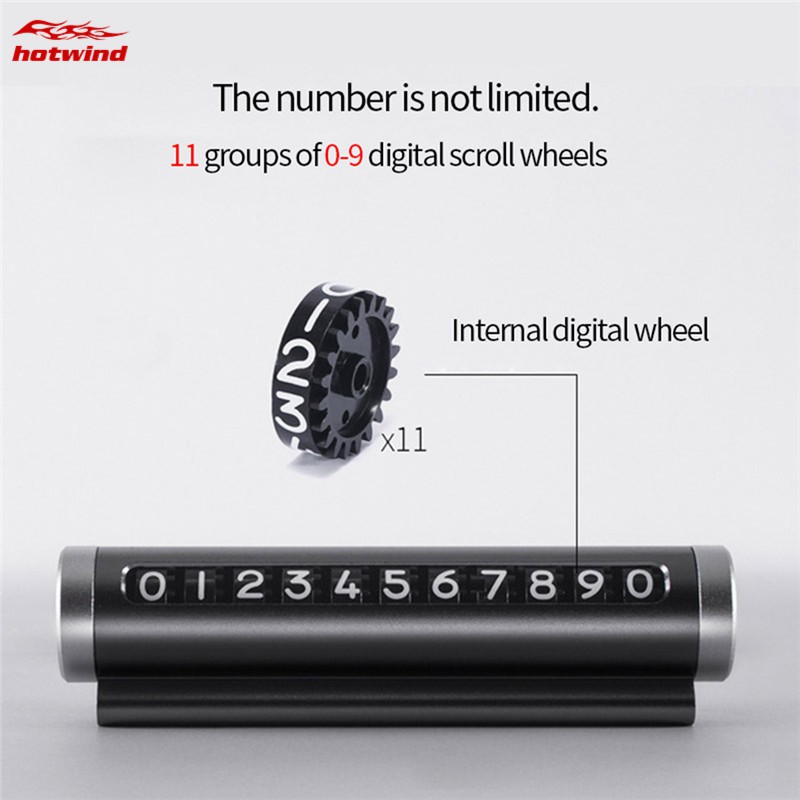 Bảng đậu xe tạm thời có thể xoay số điện thoại thiết kế thông dụng bằng hợp kim nhôm | BigBuy360 - bigbuy360.vn
