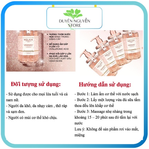 Sữa Tắm Nước Hoa Trắng Da Chống Lão Hóa Cấp Ẩm Săn Chắc Tủy Mật Hoa Hồng DAMASK WEILAIYA MINI TEST | BigBuy360 - bigbuy360.vn