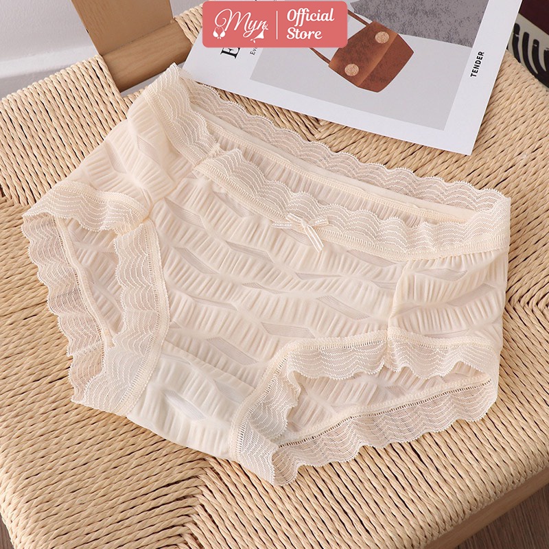 Quần lót su nhăn Q 209, quần lót nữ viền ren chất su nhăn hot hit  MYN_UNDERWEAR