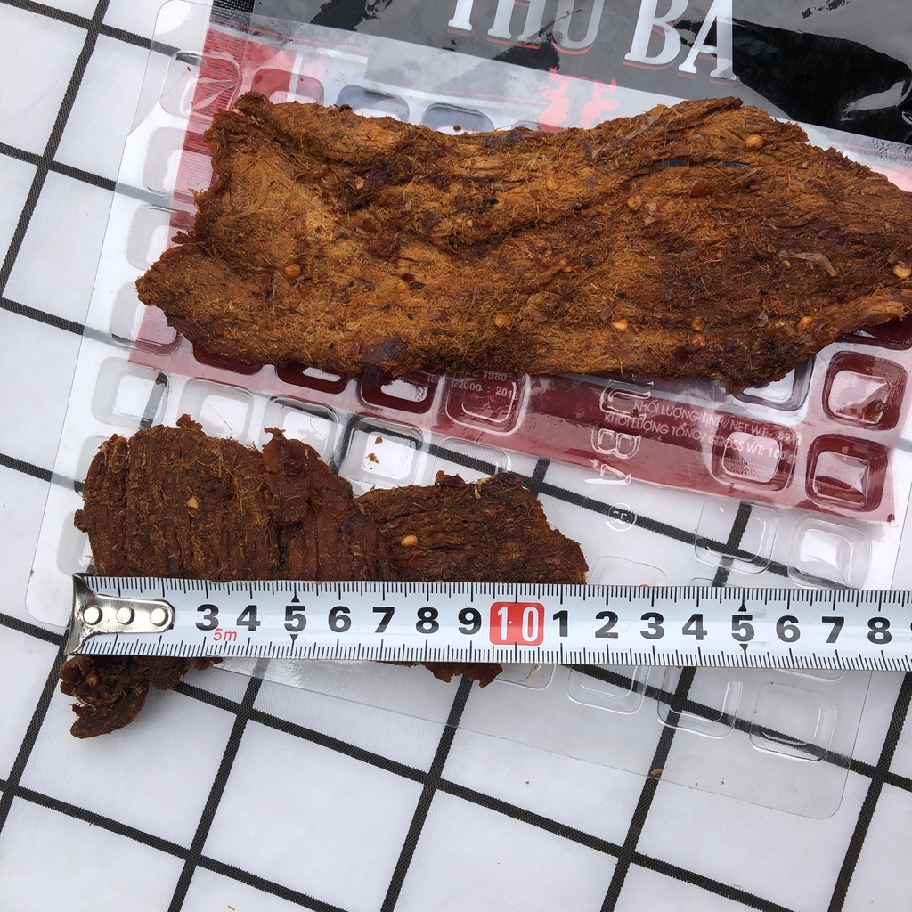 Thịt bò khô miếng THU BA 50g  - Đặc sản Quảng Ngãi Ăn Vặt IMINT FOOD