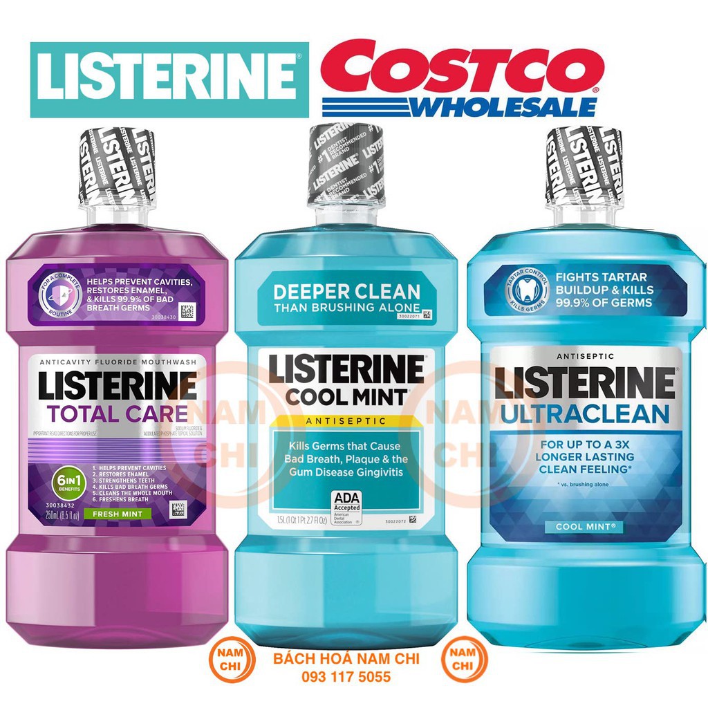 Nước Súc Miệng LISTERINE ULTRA CLEAN COOL MINT TOTAL CARE Hàng USA