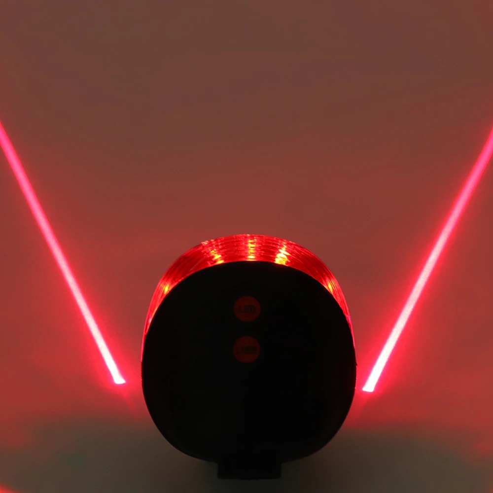 Đèn led hậu xe đạp có Laser cảnh báo 2 bên - Pin AAA | Đèn LED cường độ cao dành cho xe đạp