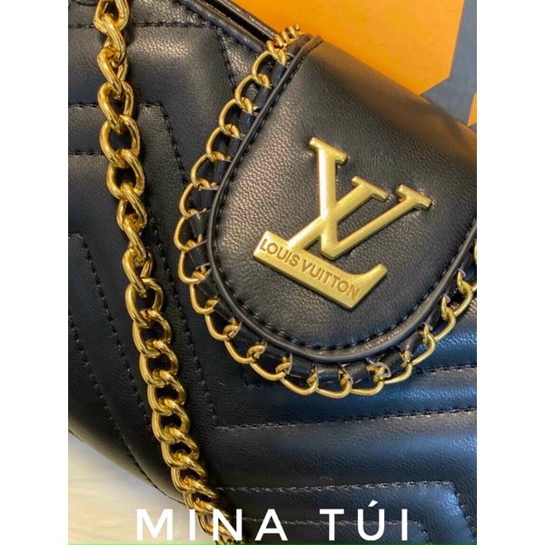 Túi louis vuitton đen  ❤️free ship❤️  túi Lv đen đeo vai đeo chéo hàng quảng châu khoá đồng cao cấp