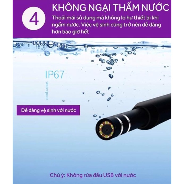 Bộ Lấy Ráy Tai Có Đèn. Camera Nội Soi Tai, Mũi, Họng. Camera Nội Soi Y Tế Siêu Nét Đi Kèm Bộ 7 Dụng Cụ Đa Năng, BT 12T