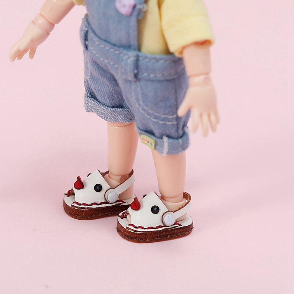 Giày Búp Bê Da Bò 6 Màu Dễ Thương Cho Búp Bê 1 / 11 OB11