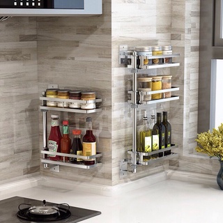 Kệ gia vị Inox 304 Xoay 180 Độ Gắn Tường Thông Minh