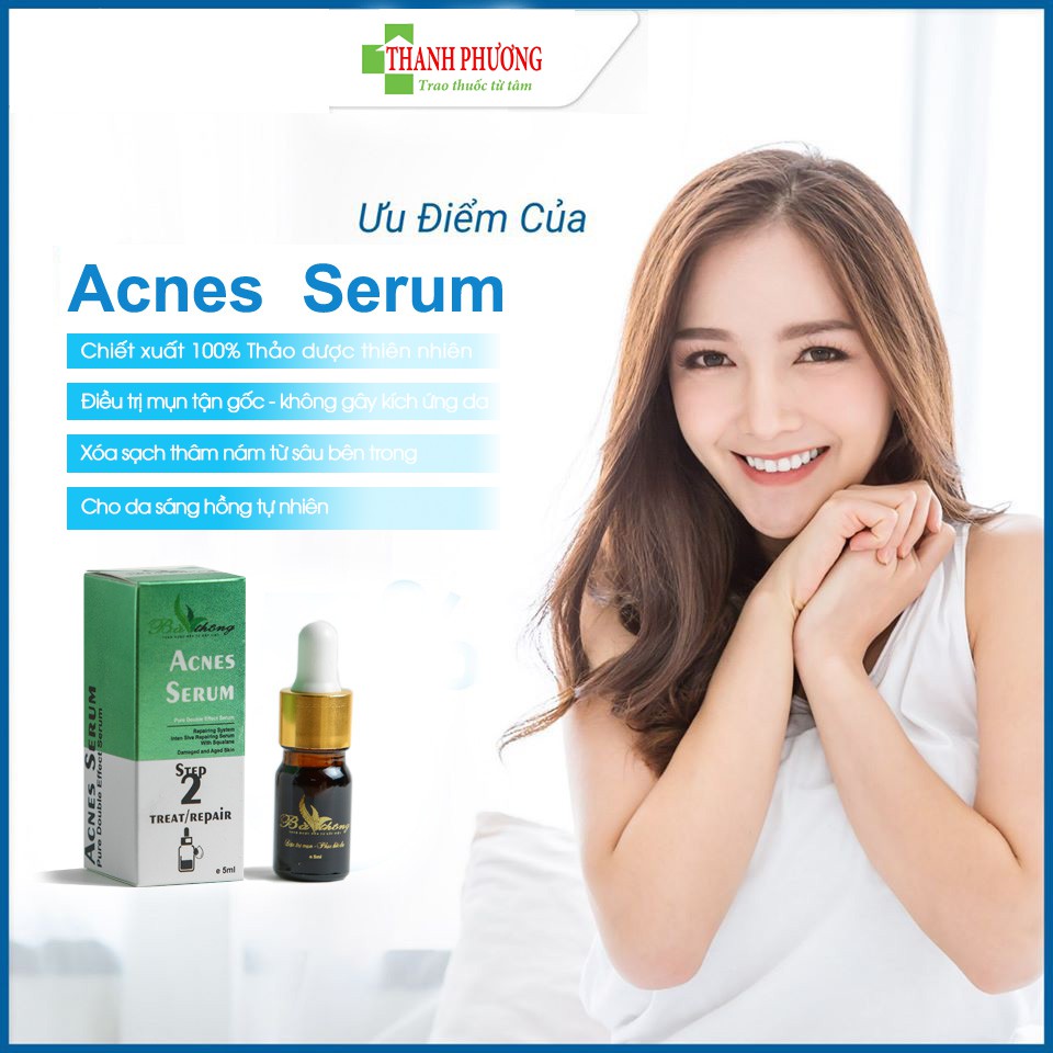 Acnes serum tinh chất thảo dược thiên nhiên an toàn lành tính cho da sáng mịn