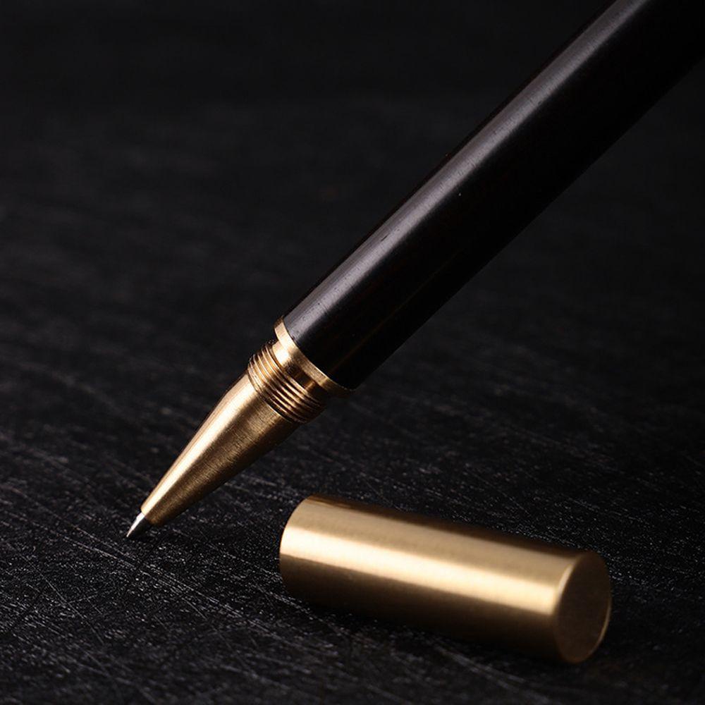 Bút Bi Đầu 0.5mm Bằng Đồng Thau Phong Cách Vintage