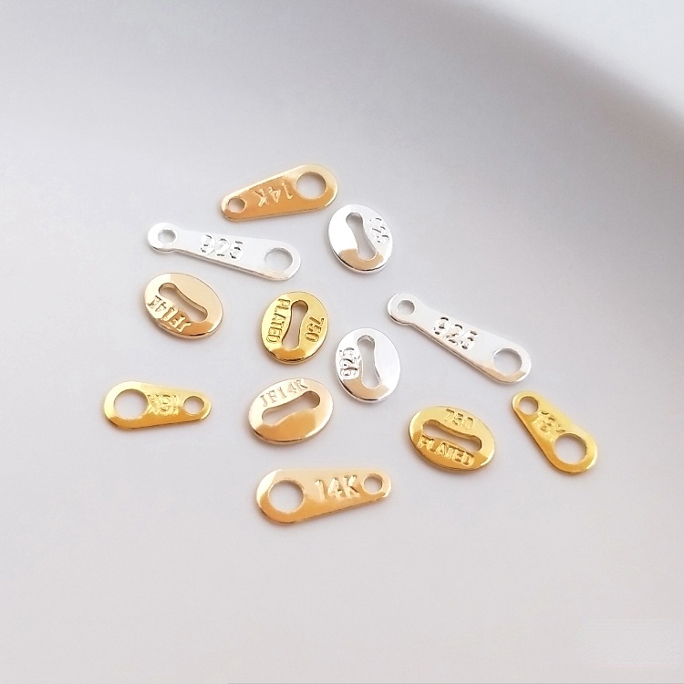 Bộ 10 Khóa Cài Đầu Nối Thẻ Nhớ 8 Chữ Cái Mạ Vàng Bạc 14k18K Trang Sức diy