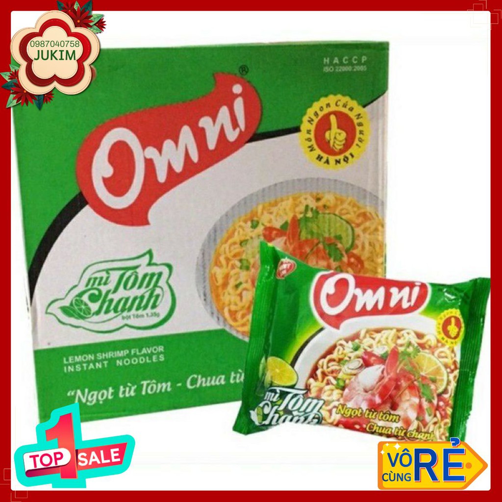 Thùng mì omni chanh 30 gói x 75g