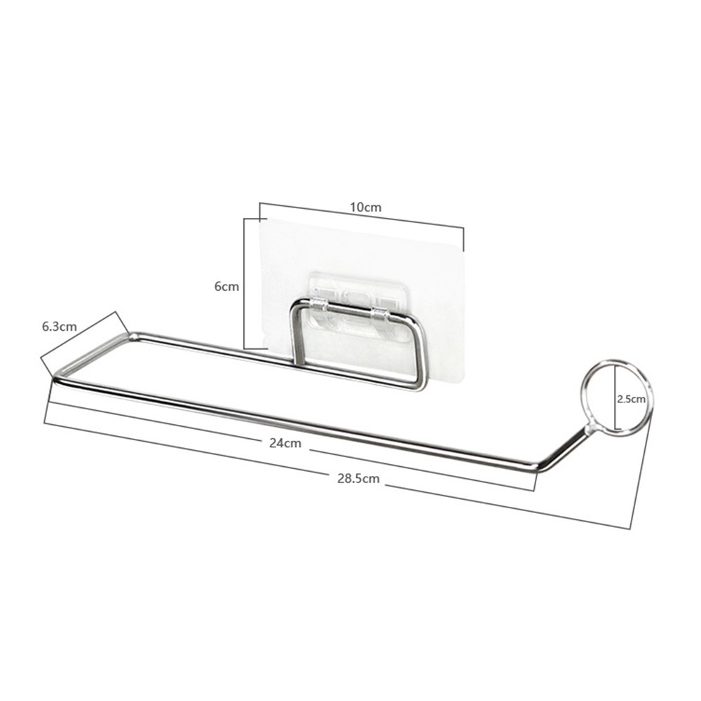 [Tổng Kho Sỉ] Giá Khung Inox 304 Treo Cuộn GIẤY VỆ SINH G8 Kèm Móc Treo Dán Tường