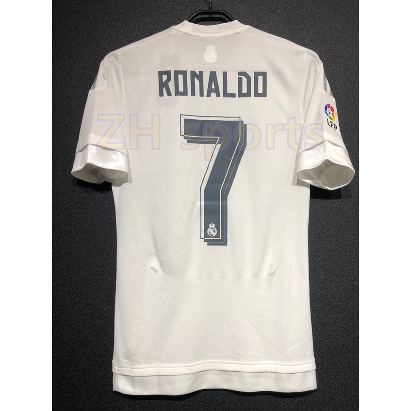 Áo Thun Bóng Đá Đội Real Madrid 15/16 SERGIO RAMOS 4 RONALDO 7 BENZEMA 9 2015 2016