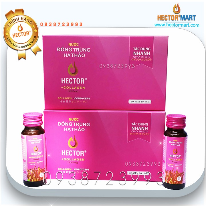 ✅Nước Uống Hector Collagen (MỚI)✅ - Combo 50ml x 20 Chai giúp LÀN DA trắng sáng, Trẻ hóa & tăng cường sức khỏe toàn diện