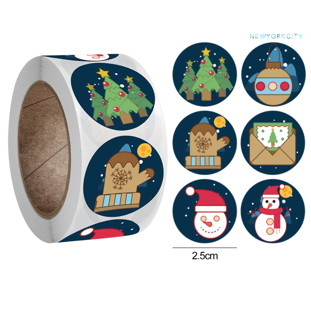 1 Cuộn Miếng Dán Tự Dính Chủ Đề Giáng Sinh Quyến Rũ
