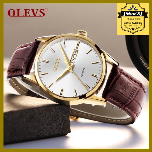 Đồng Hồ Nam Cao Cấp Dây Da Đẹp Chính Hãng OLEVS | BigBuy360 - bigbuy360.vn