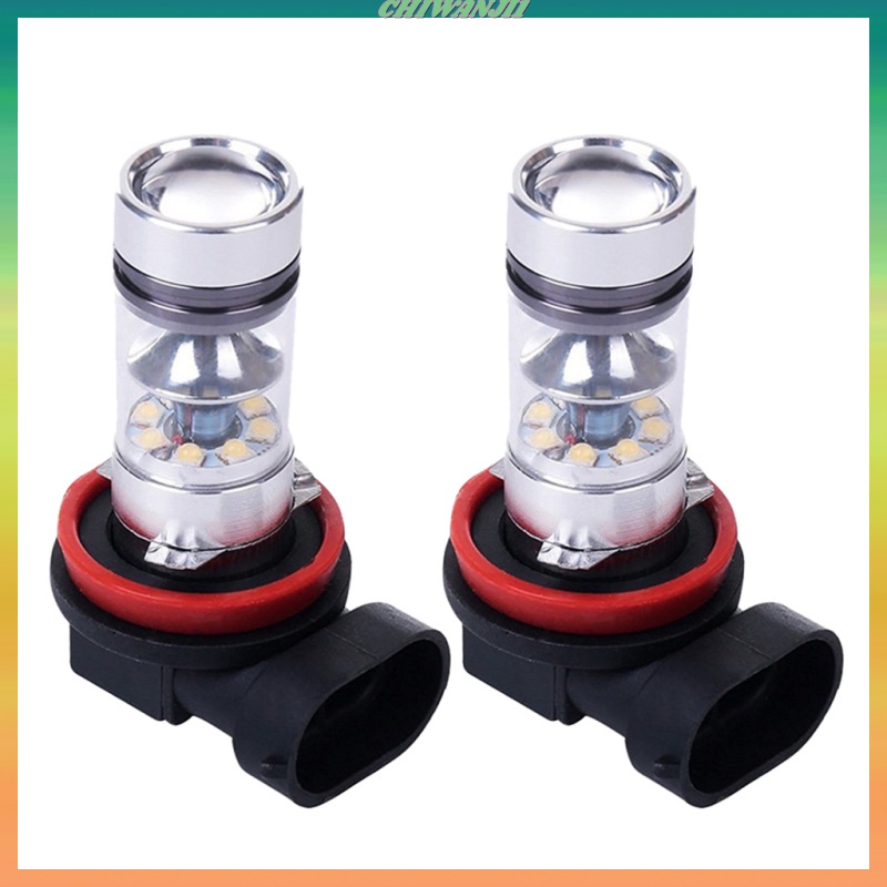 2 bóng đèn LED H11 100W ánh sáng trắng cho xe hơi