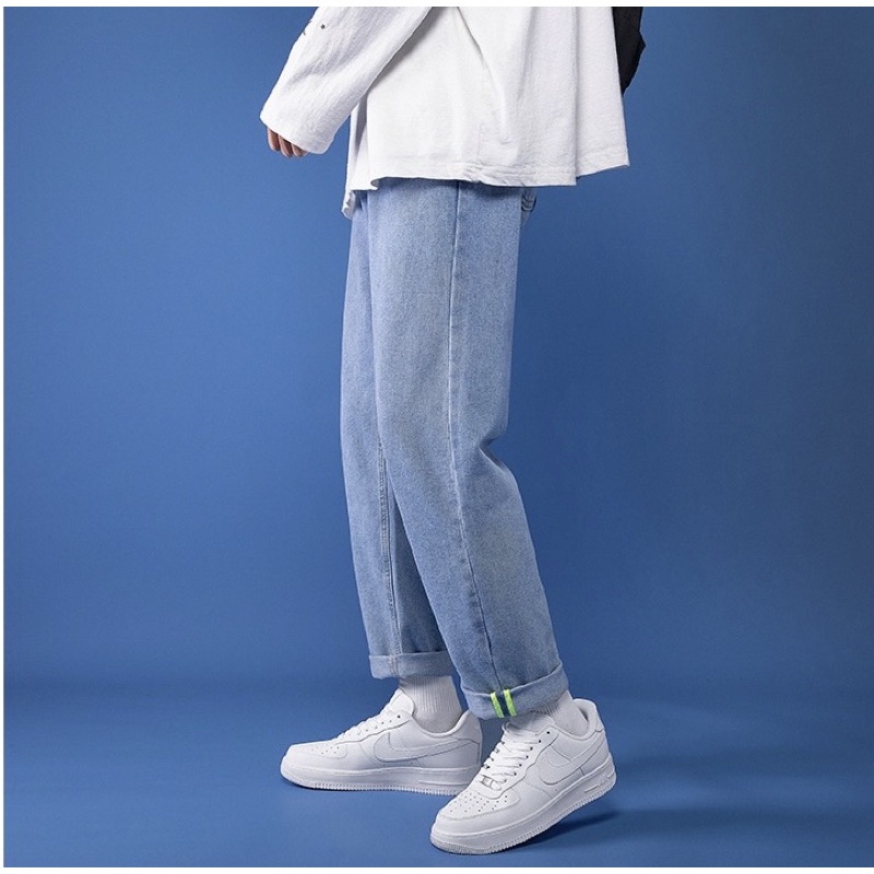 Quần bò nam ống rộng, quần baggy jeans nam nữ ống suông hàng loại 1 | BigBuy360 - bigbuy360.vn