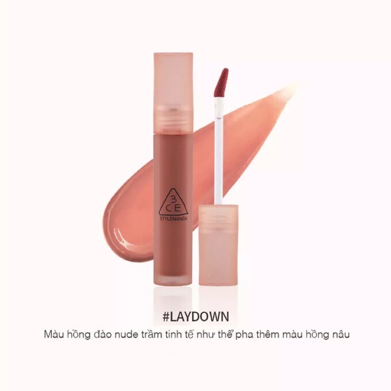 Son Tint 3CE Laydown - Màu Hồng Đào Trầm Pha Nâu 4.6g
