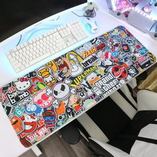 Pad chuột Sticker (800x300x4mm) - (Bàn di chuột/Lót chuột cỡ lớn Size 83 HÀNG CHÍNH HÃNG)