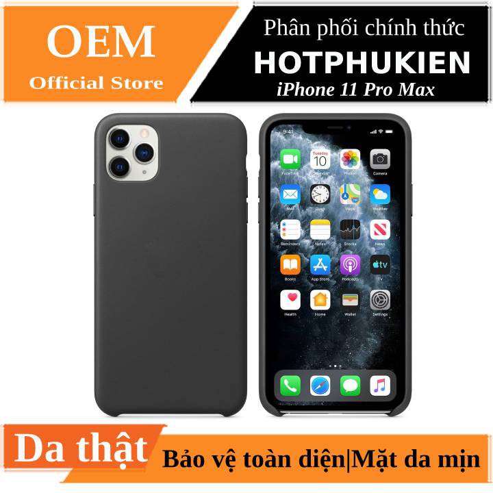 Ốp lưng da Leather Case chống sốc cho iPhone 11 Pro Max (siêu mềm mịn, chống sốc tốt, bảo vệ tuyệt đối) - Hàng nhập khẩu