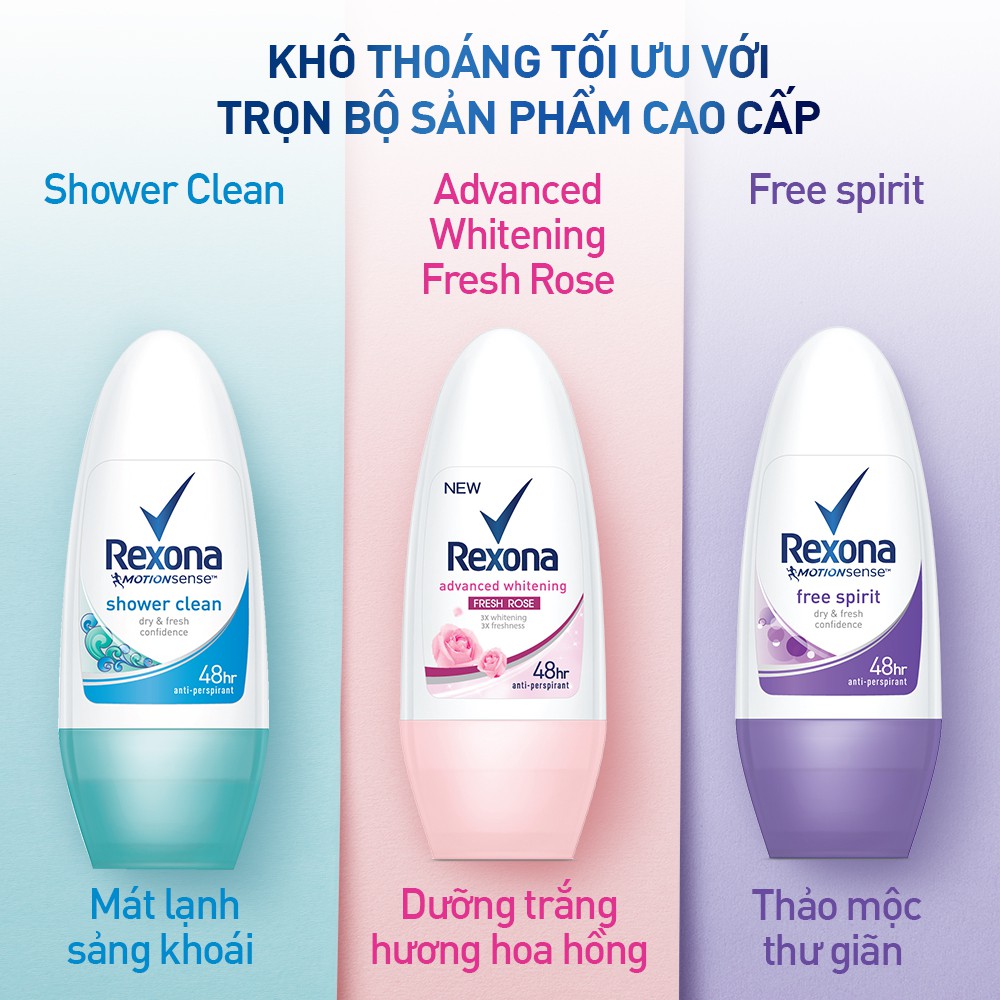 Lăn khử mùi nữ Rexona 50ml hiệu quả kéo dài 48h