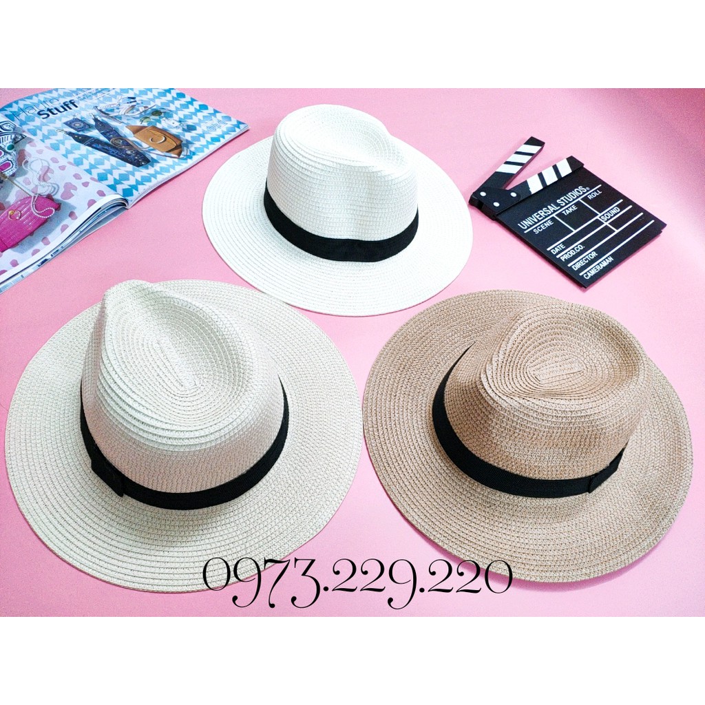 Mũ Phớt Cói Panama Unisex