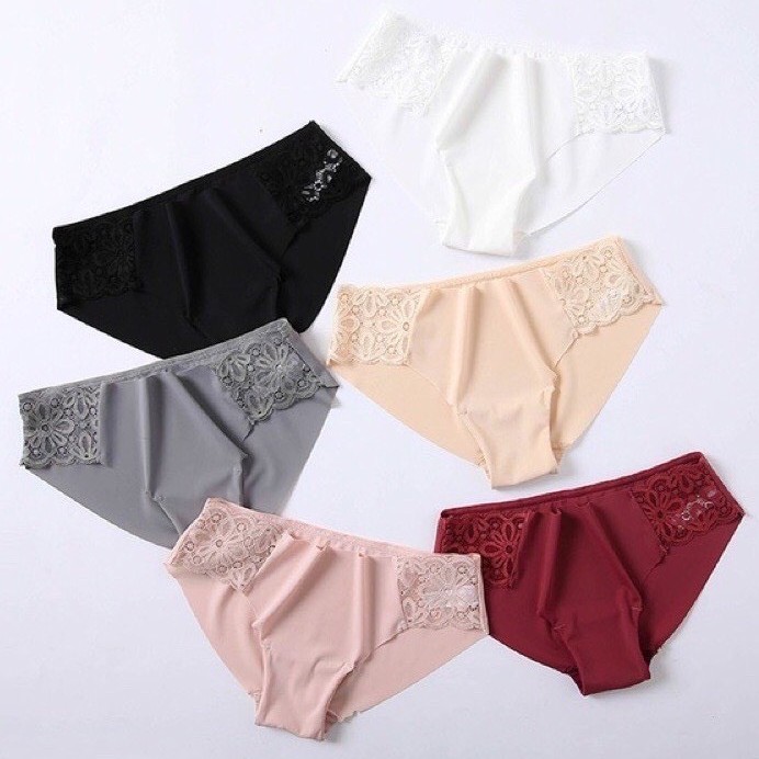 [Mã 12FASHIONSALE1 giảm 10K đơn 50K] Quần lót nữ cạp chun phối ren nhiều màu Bingshop