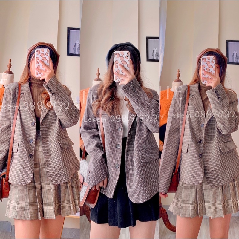 Áo Khoác Blazer Khoác Dạ Hàn Quốc K18 Hàng 2 Lớp Đủ Màu Đủ Size LEMIEbyLekemqc | WebRaoVat - webraovat.net.vn