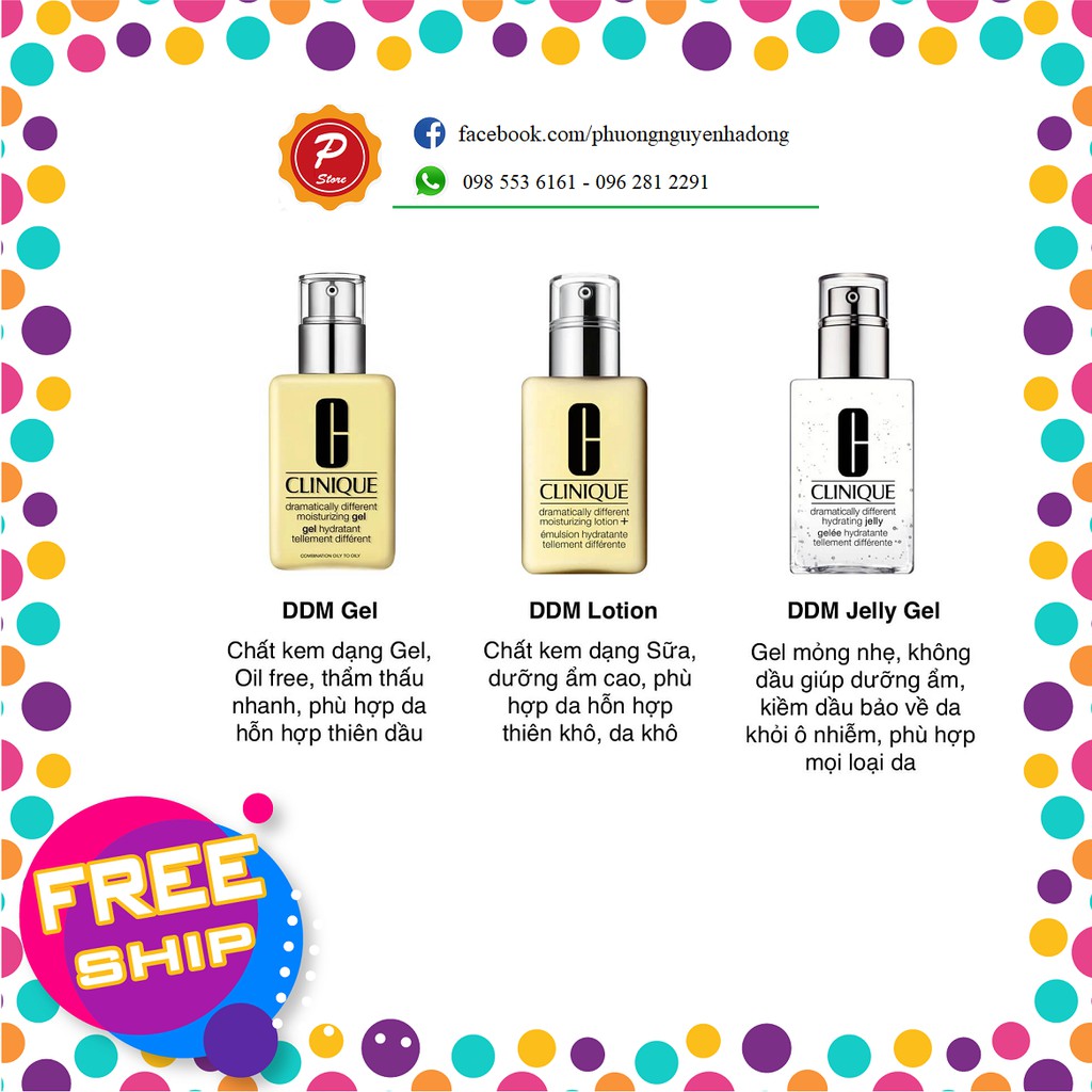 Kem dưỡng ẩm Clinique Dramatically Different Moisturizing gel/lotion/hydrating jelly 125ml