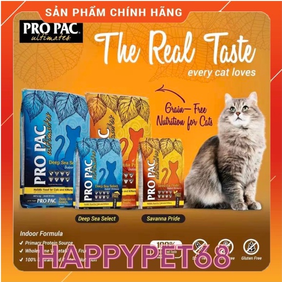 Thức ăn hạt khô cao cấp Propac Ultimates cho thú cưng mèo yêu