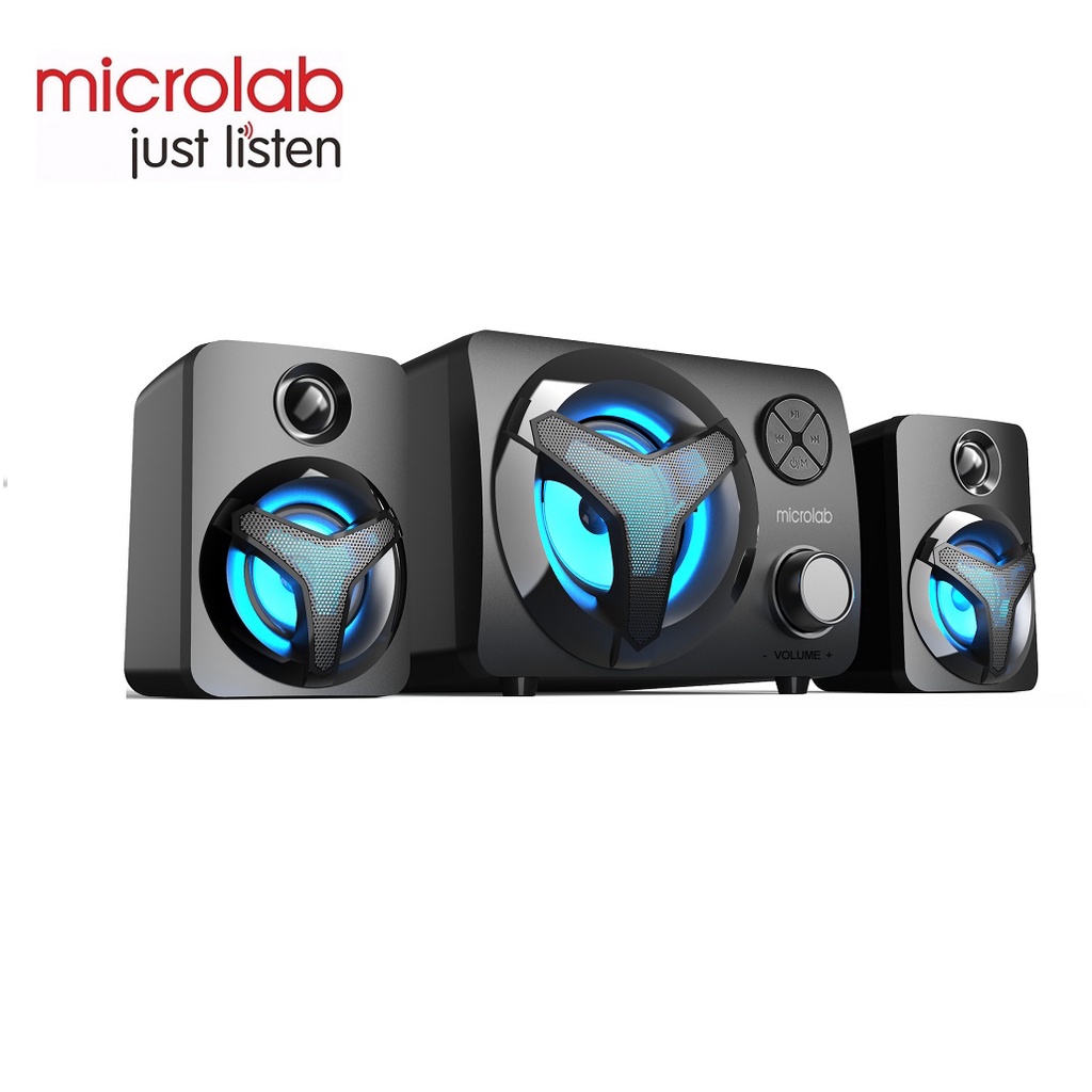 Loa vi tính MICROLAB U210 Loa Bluetooth 5.0, USB, SD Card, FM, Đèn LED nổi bật - Hàng chính hãng BH 12 tháng